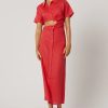 Women Winona Wedding Guest | Winona Imara Side Cut Dress-Crimson