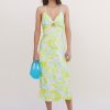 Women Suboo Wedding Guest | Suboo Kaleidoscope Twist Front Slip Dress-Splash