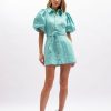 Women Aureta Wedding Guest | Aureta Siobhan Mini Dress-Aquamarine