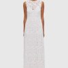 Women Leo Lin Wedding Guest | Leo Lin Serena Crochet Midi Dress-Snow