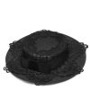 Women Dress Hire AU Headwear | Heather Mcdowall Louise Guipure Lace Boater Hat-Black