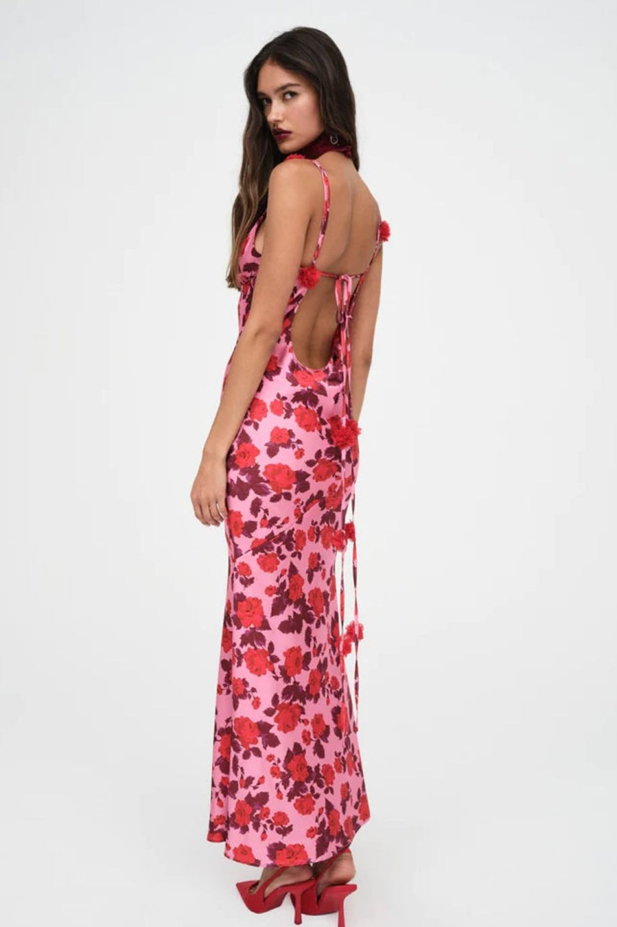 Women For Love & Lemons Party | For Love & Lemons Huda Maxi Dress-Pink Floral