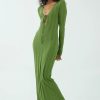 Women Third Form Party | Third Form Liaison Knit Keyhole Maxi Dress-Juniper