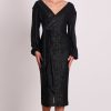 Women Pasduchas Wedding Guest | Pasduchas Bijou Midi Dress-Matte Black