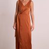 Women Pasduchas Wedding Guest | Pasduchas Dreamland Wrap Midi Dress-Caramel