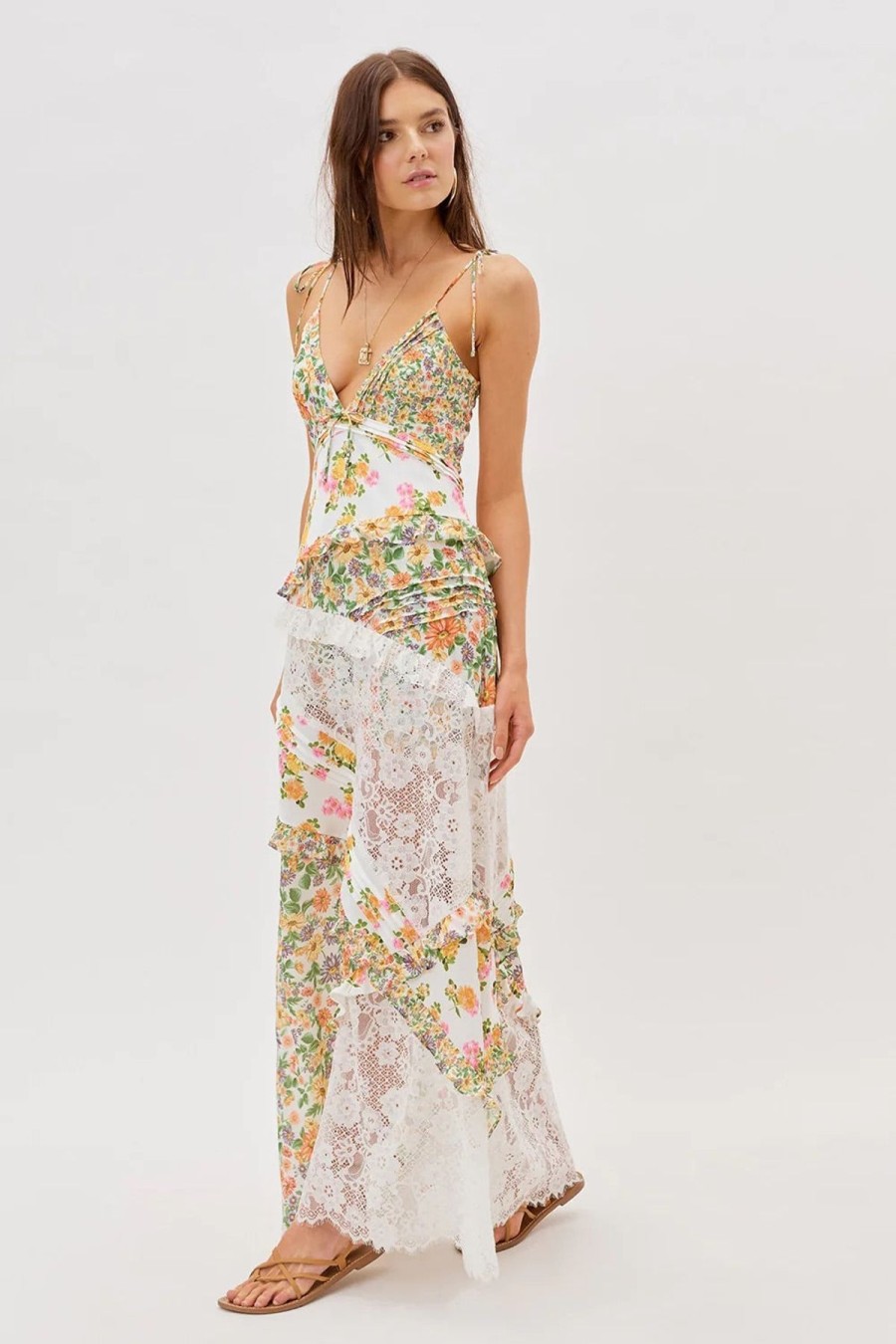 Women For Love & Lemons Party | For Love & Lemons Rosalyn Maxi Dress-Marigold