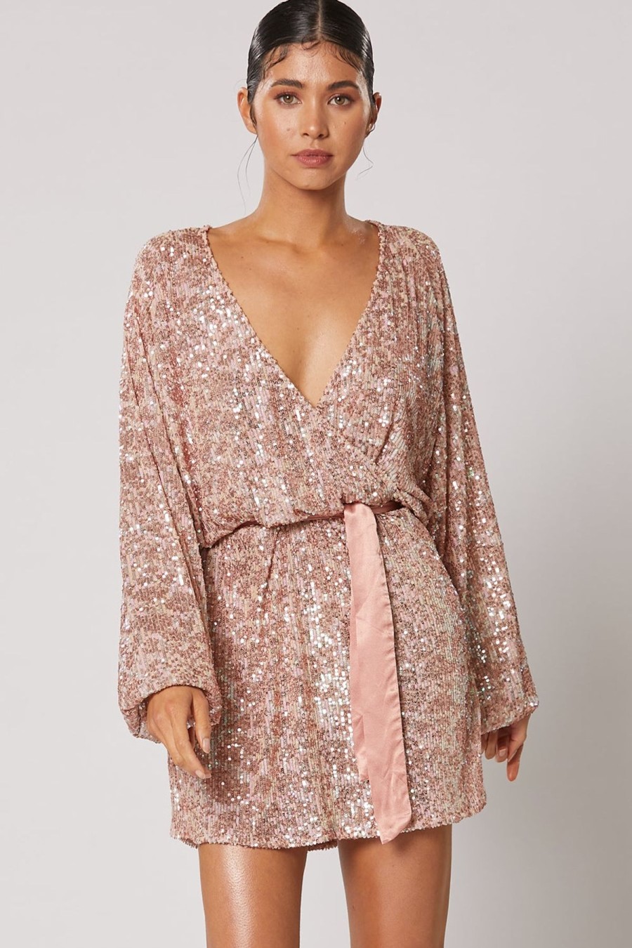 Women Winona Wedding Guest | Winona Stellina Long Sleeve Dress-Pink