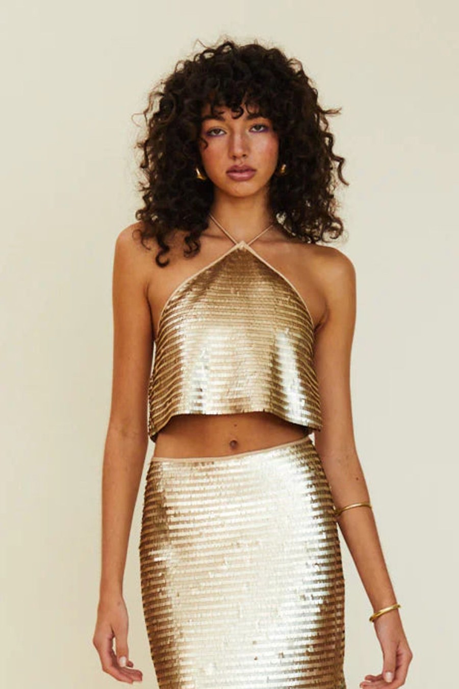 Women Suboo Sets | Suboo Pyra Strappy Halter Top-Gold