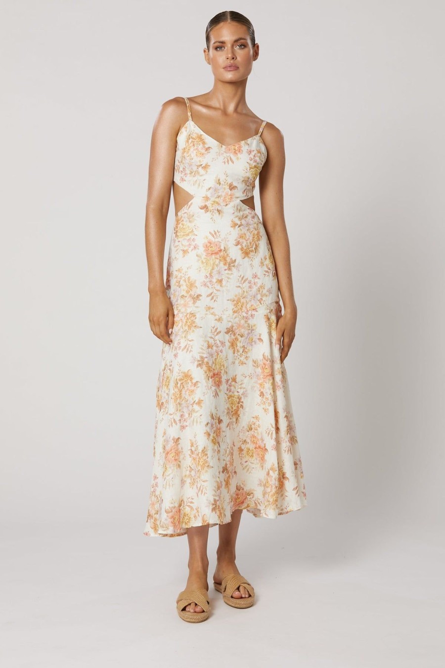 Women Winona Wedding Guest | Winona Adeena Tie Back Dress-White Print