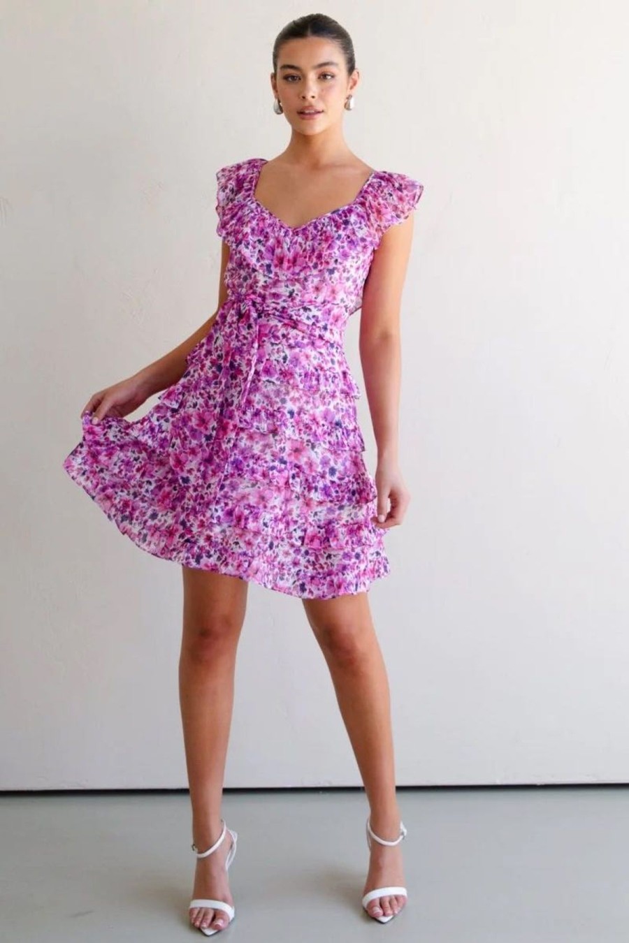 Women Talulah Wedding Guest | Talulah Petula Mini Dress-Pink Print