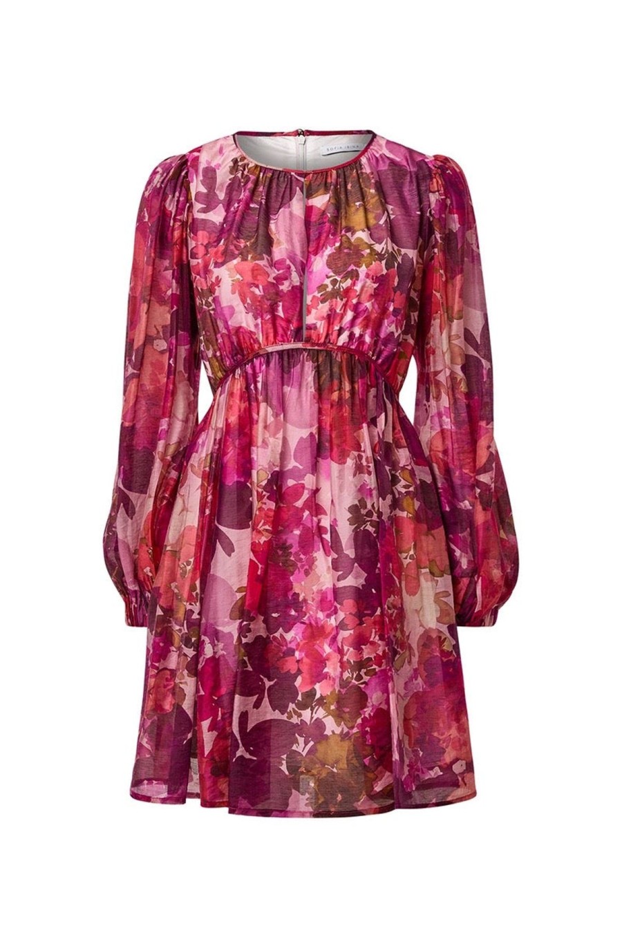 Women Sofia Irina Race Day | Sofia Irina Print Mini Balloon Sleeve Dress-Pink Print