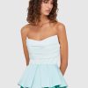 Women Leo Lin Skirts | Leo & Lin Jade Bustier Top-Green/Blue