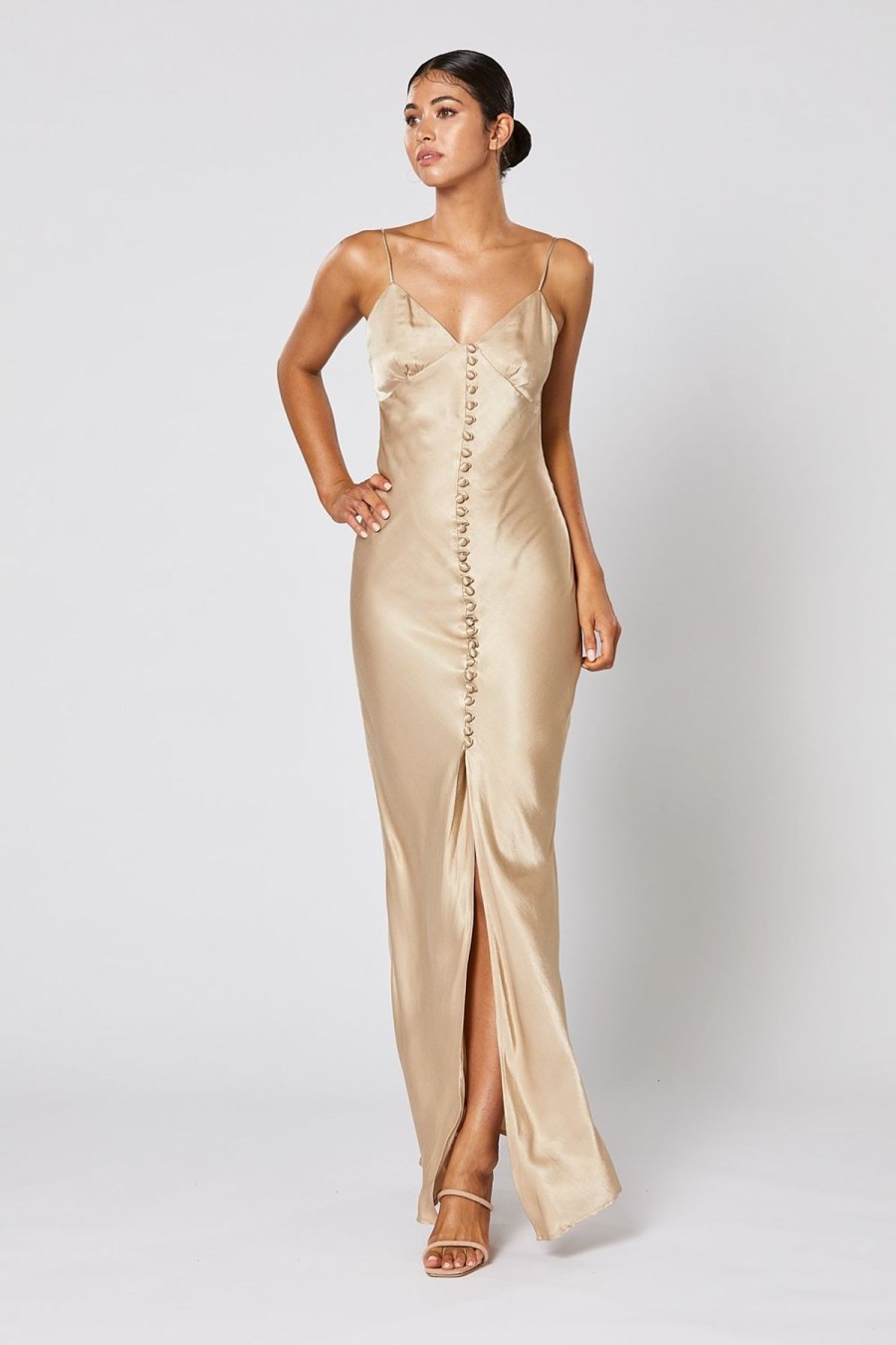 Women Winona Wedding Guest | Winona Zola Dress-Gold