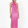 Women L'idee Wedding Guest | L'Idee Soiree Pleated Halter Dress-Hot Pink