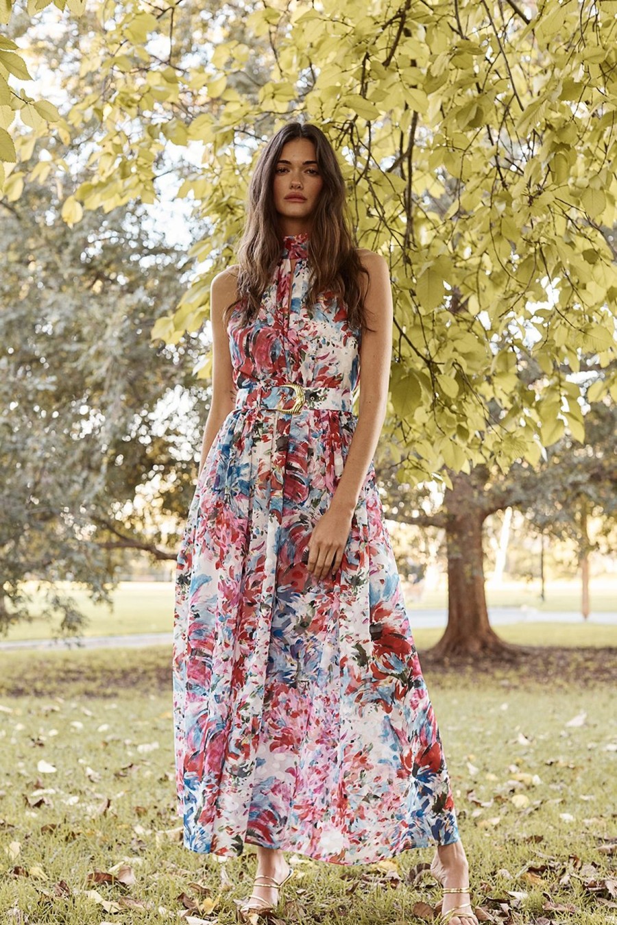 Women Sofia Irina Race Day | Sofia Irina Halter Dress-Spring Flora