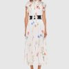 Women Leo Lin Wedding Guest | Leo & Lin The Fields Flutter Sleeve Dress-White Multi