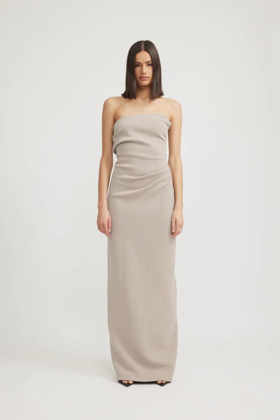 Women Dress Hire AU Wedding Guest | Tojha Desiree Dress-Stone