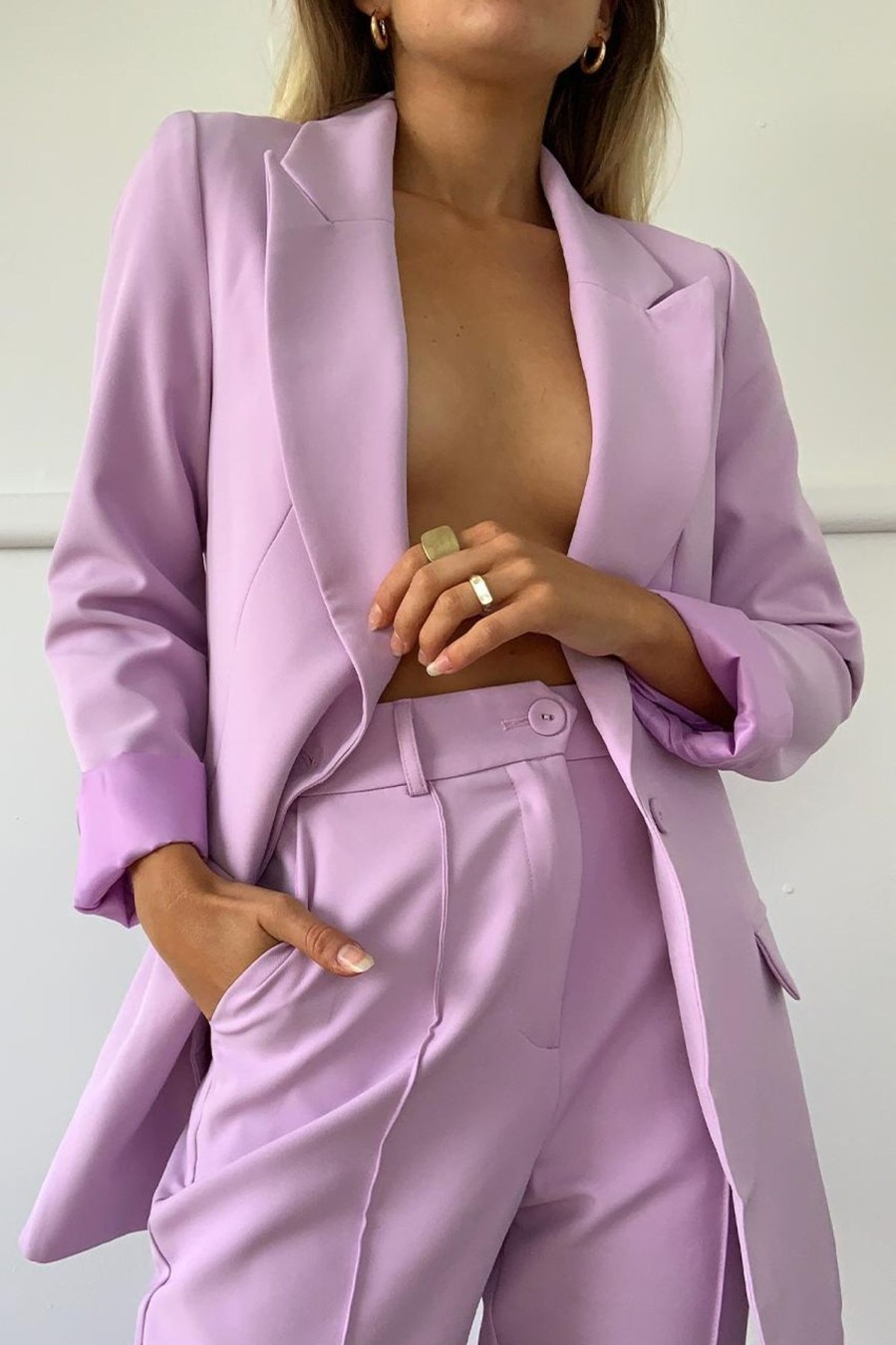 Women Dress Hire AU Jackets & Coats | Runaway The Label Need Want Blazer-Lilac