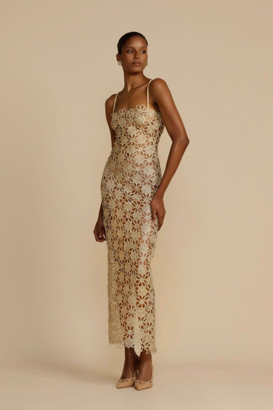 Women Arcina Ori Wedding Guest | Arcina Ori Kendra Dress-Gold