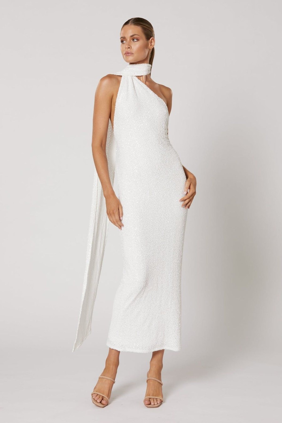 Women Winona Party | Winona Talei Scarf Dress-White