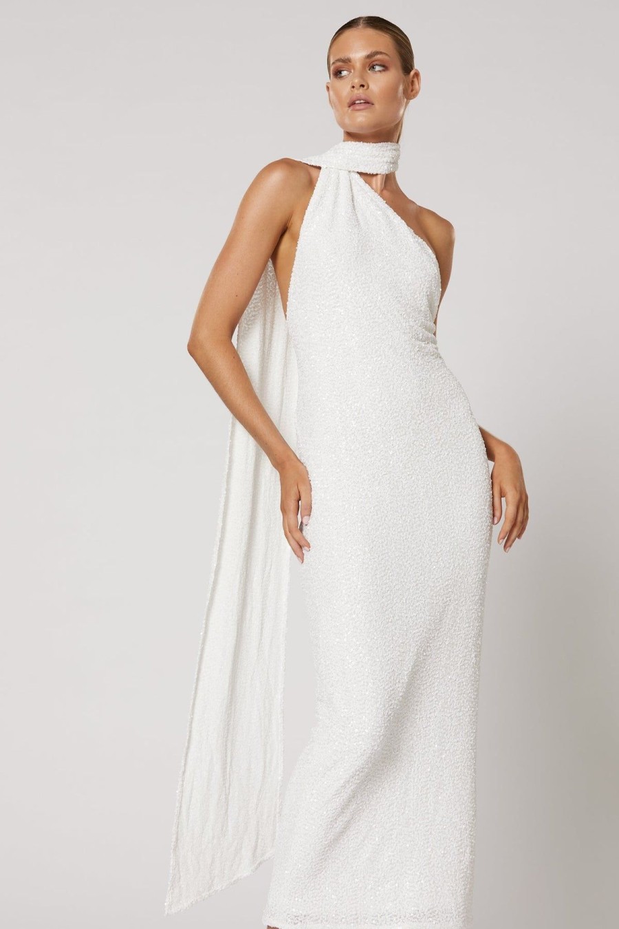 Women Winona Party | Winona Talei Scarf Dress-White