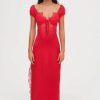 Women For Love & Lemons Wedding Guest | For Love & Lemons Casey Maxi Dress-Red