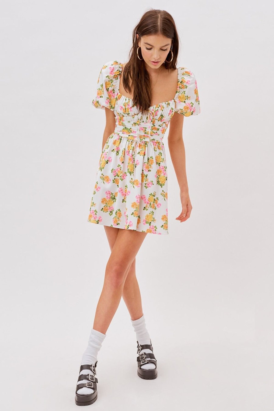 Women For Love & Lemons Party | For Love & Lemons Emma Mini Dress-Marigold