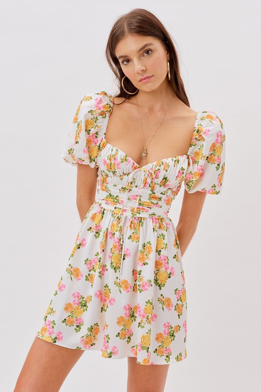 Women For Love & Lemons Party | For Love & Lemons Emma Mini Dress-Marigold