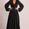 Women Pasduchas Party | Pasduchas Lucia Sleeve Midi Dress-Black