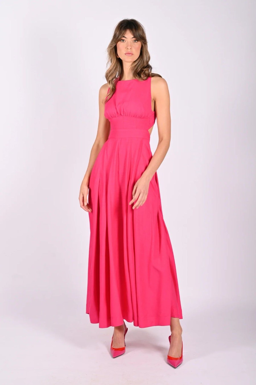 Women Aureta Wedding Guest | Aureta Elke Maxi Dress-Fuchsia