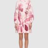 Women Leo Lin Wedding Guest | Leo & Lin Amor Linen Mini Dress-Print