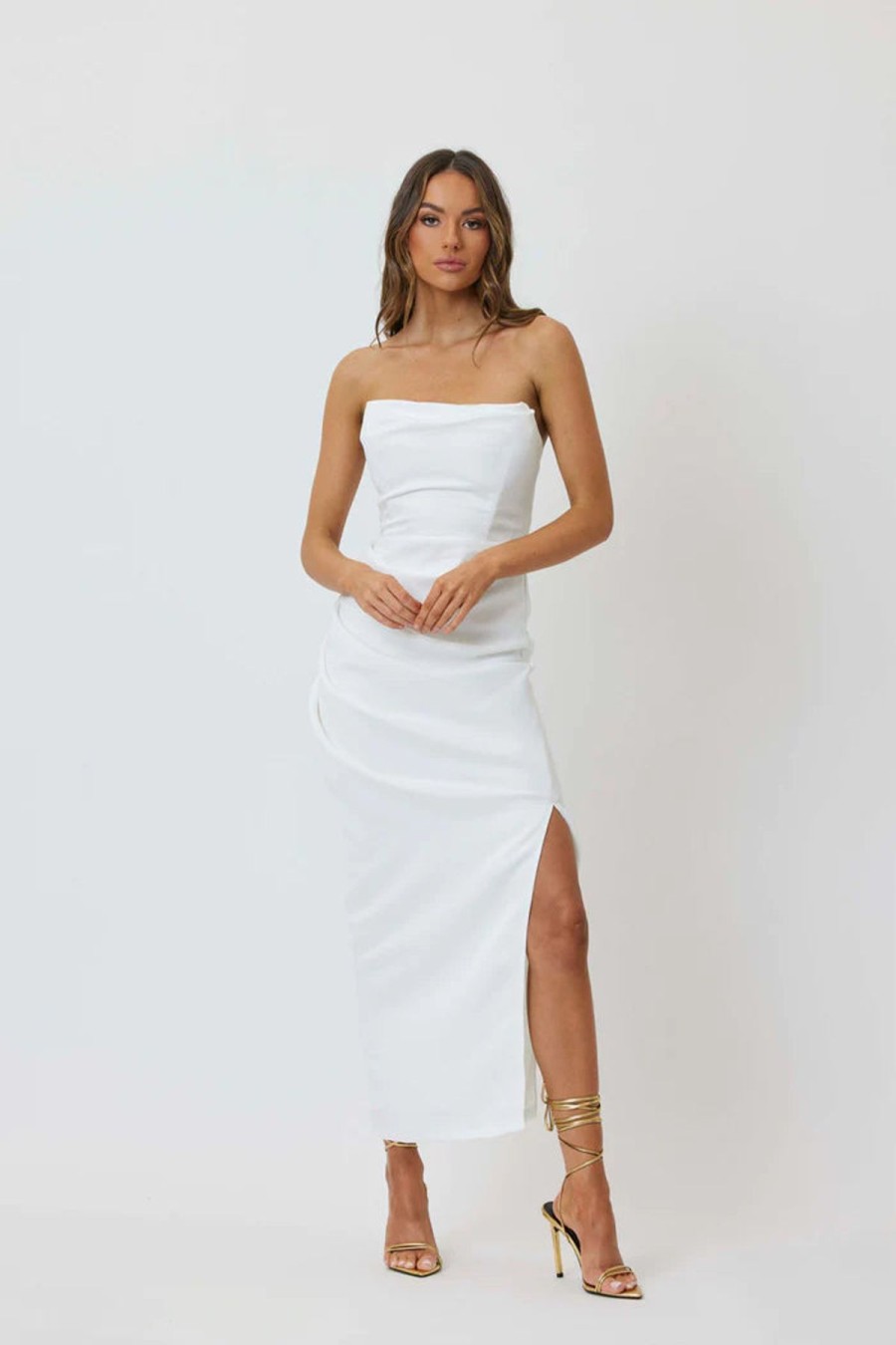 Women Bianca & Bridgett Formal | Bianca & Bridgett Evelyn Dress-White