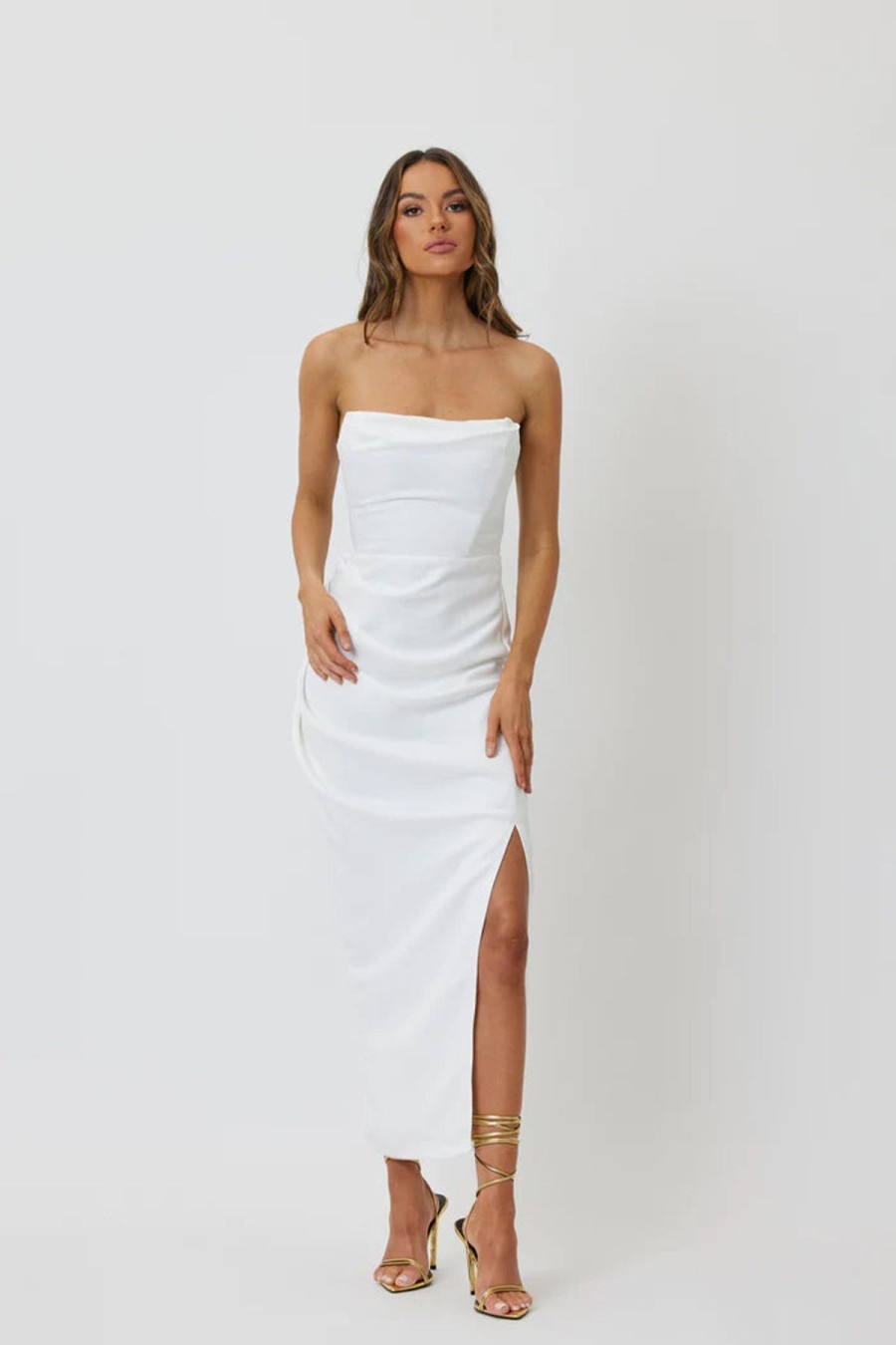 Women Bianca & Bridgett Formal | Bianca & Bridgett Evelyn Dress-White