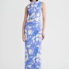 Women Suboo Wedding Guest | Suboo Marble Sleeveless Ruched Maxi Dress-Marble