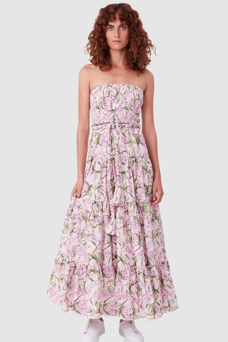 Women Torannce Wedding Guest | Torannce 16Th Beach Dress-Watercolour Floral Pink