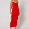 Women Winona Wedding Guest | Winona Salve Tie Back Dress-Red