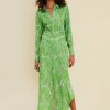 Women Suboo Wedding Guest | Suboo Orbit Waist Detail Midi Shirt Dress-Neon