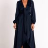 Women Pasduchas Wedding Guest | Pasduchas Cherish Tie Midi Dress-Navy