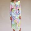 Women Suboo Wedding Guest | Suboo Splice Midi Shirt Dress-Multi