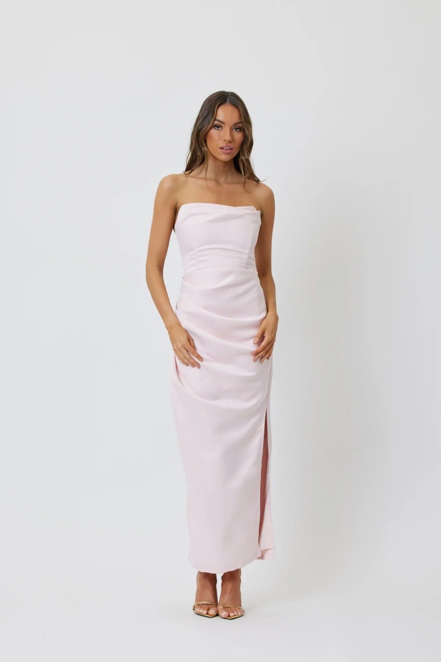 Women Bianca & Bridgett Wedding Guest | Bianca & Bridgett Evelyn Dress-Blush