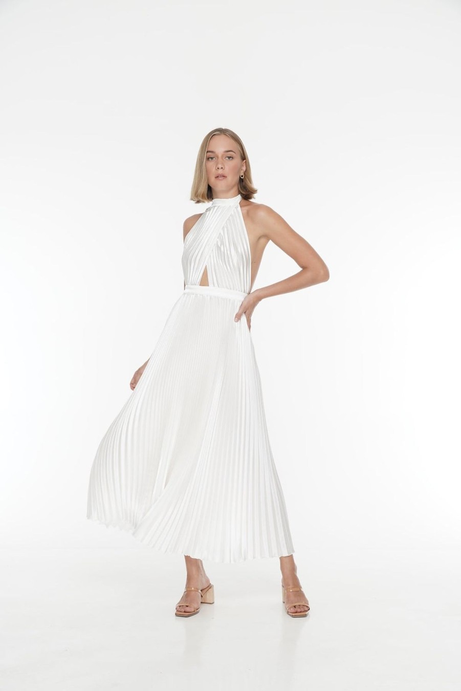 Women L'idee Pregnancy Friendly | L'Idee Soiree Renaissance Gown-Blanc