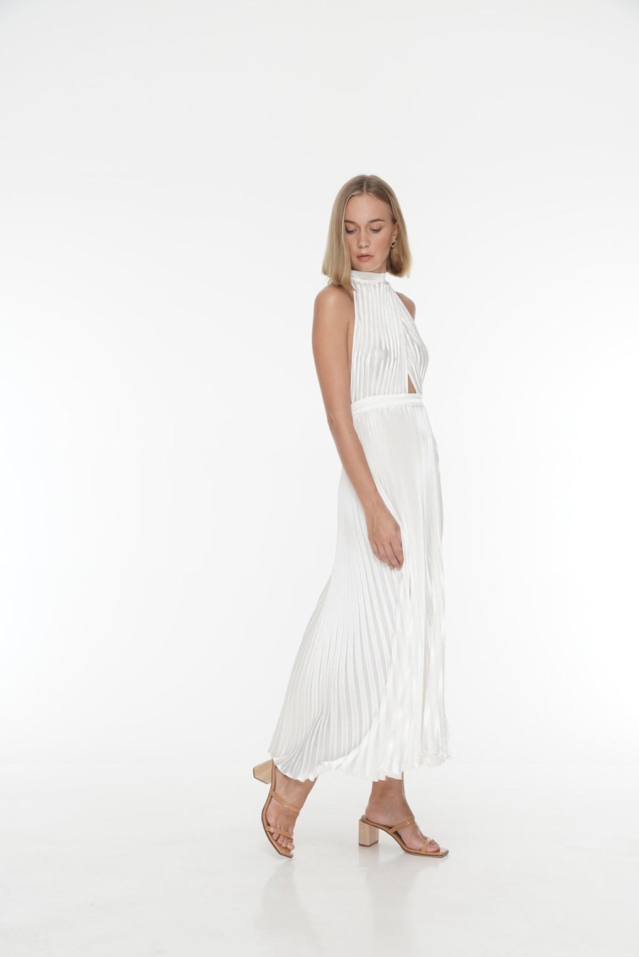 Women L'idee Pregnancy Friendly | L'Idee Soiree Renaissance Gown-Blanc