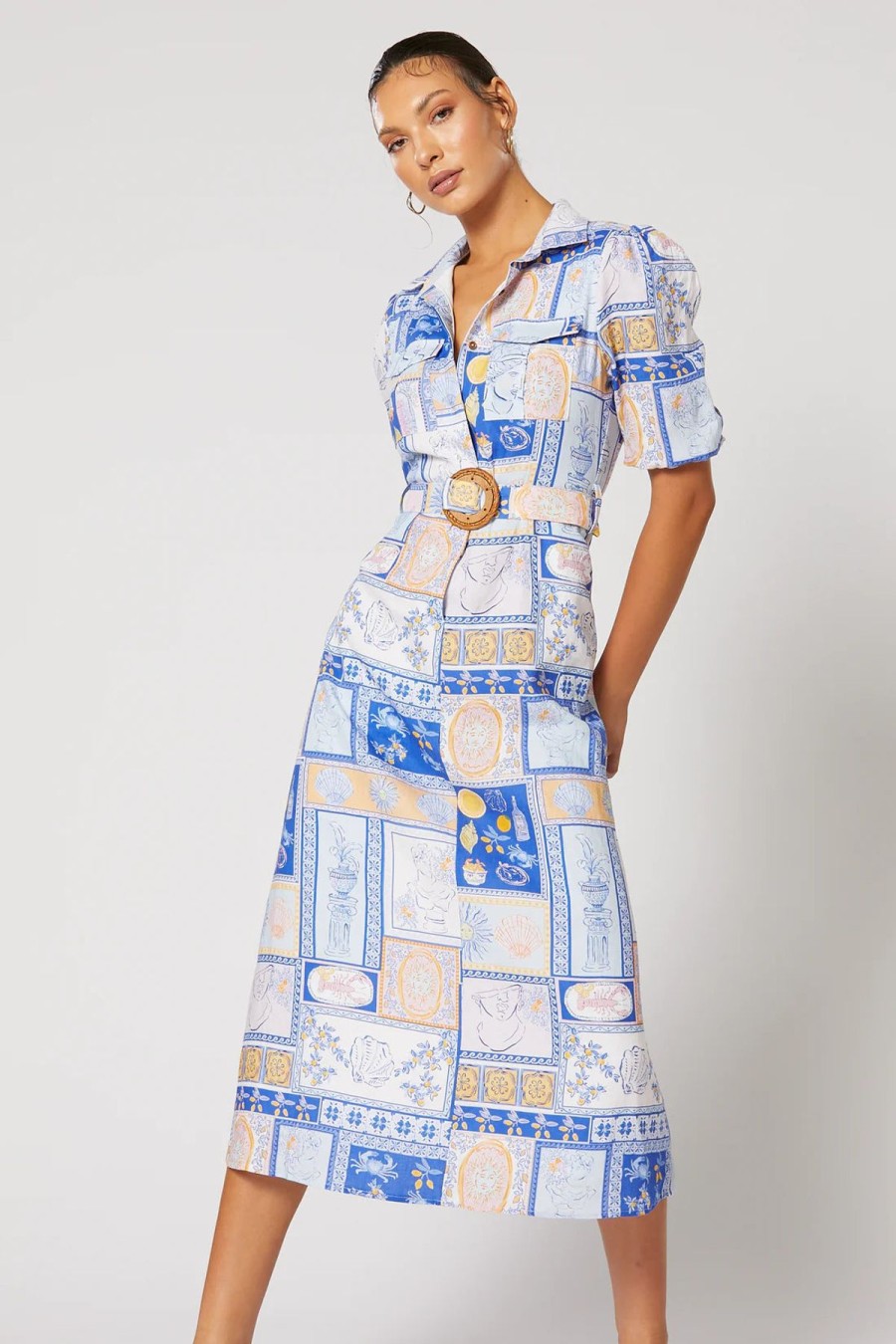 Women Winona Wedding Guest | Winona Amalfi Midi Dress-Multi