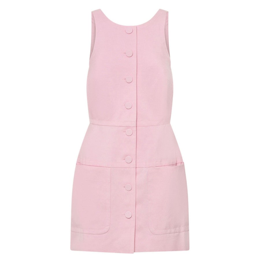 Women Dress Hire AU Party | Oroton Detailed Shift Mini Dress-Pink