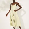 Women Dress Hire AU Wedding Guest | By Johnny Pistachio Stripe Sun Dress-Pistachio Cream