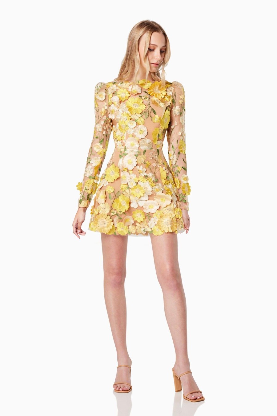 Women Elliatt Wedding Guest | Elliatt Golden Voice Dress-Yellow Multi