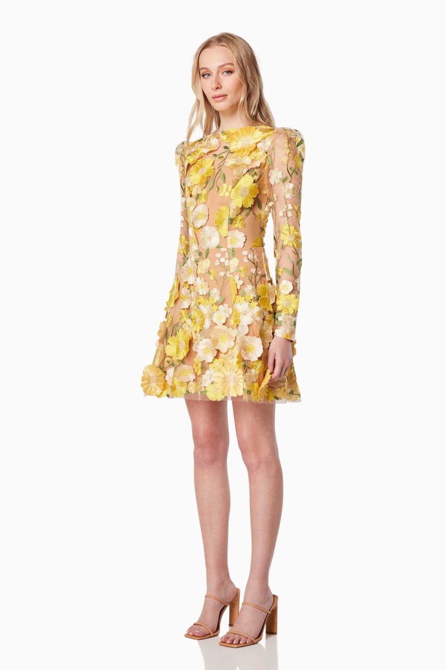 Women Elliatt Wedding Guest | Elliatt Golden Voice Dress-Yellow Multi