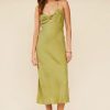 Women Suboo Wedding Guest | Suboo Georgia Twist Front Slip Dress-Moss