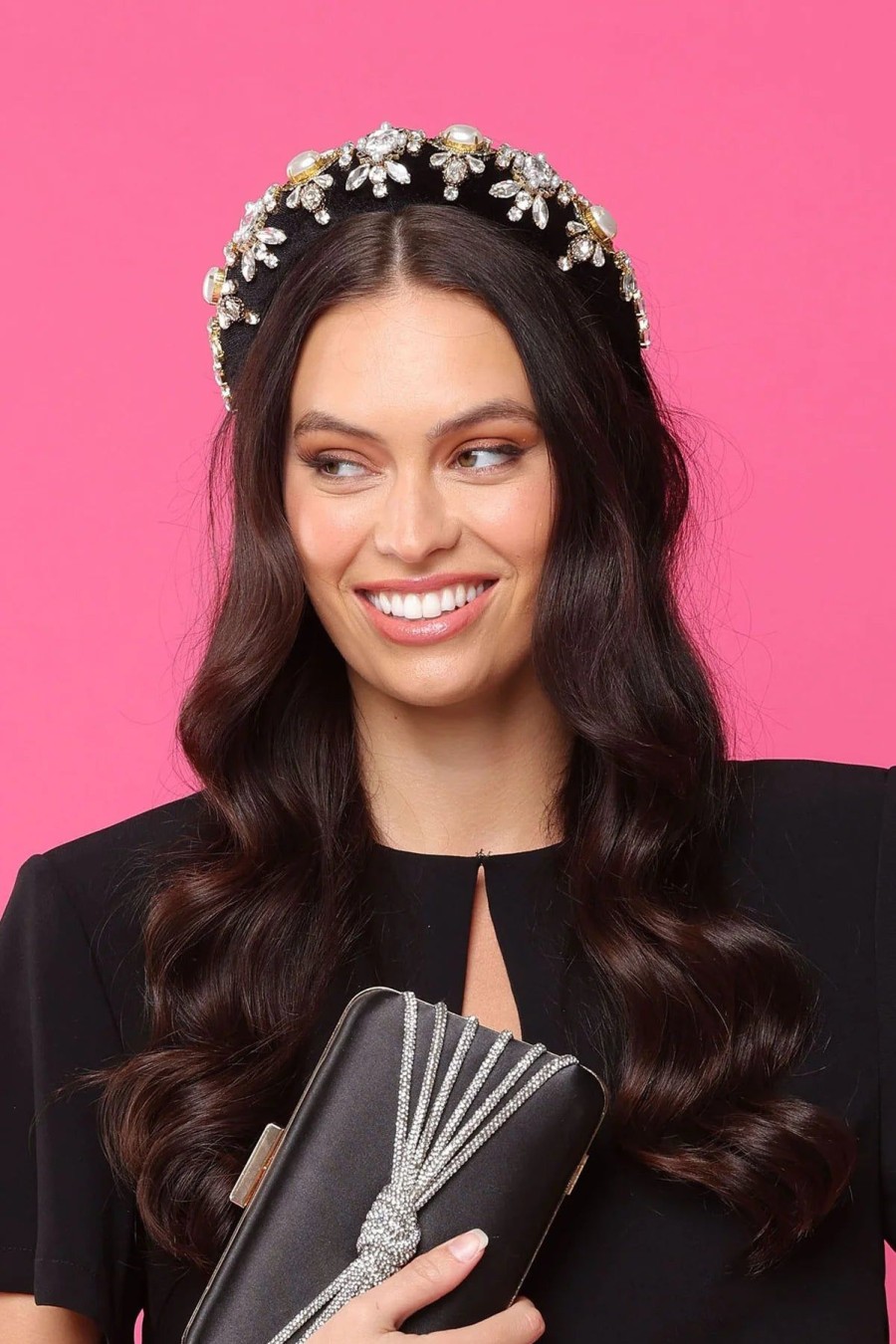 Women Dress Hire AU Headwear | Morgan & Taylor Ophelia Headband-Black