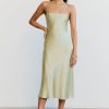 Women Third Form Wedding Guest | Third Form Crush Bias Cowl Slip Dress-Apple